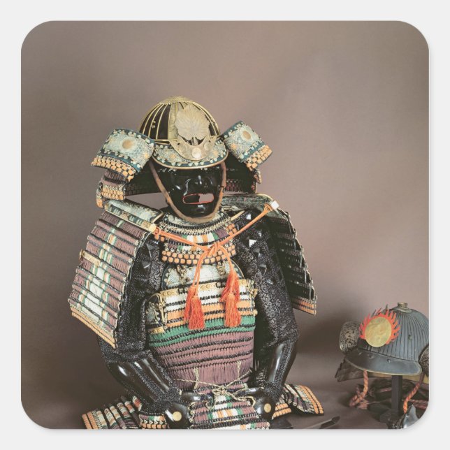 Samurai Armor, Muromachi Period c.1384 Quadratischer Aufkleber (Vorderseite)