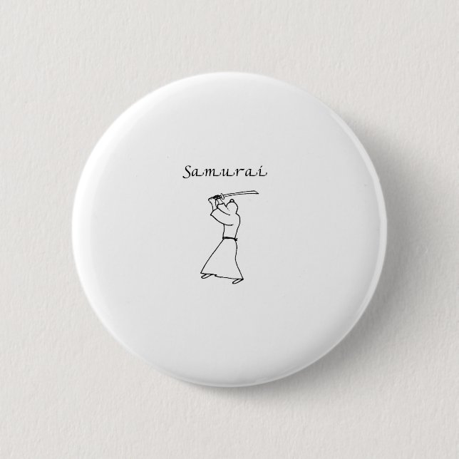 Samurai Art und Weise der Krieger Geschenk präsent Button (Vorderseite)