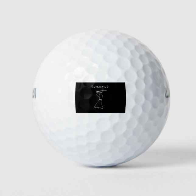 Samurai Art und Weise der Krieger Geschenk präsent Golfball (Vorderseite)