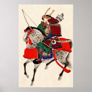 Samurai auf Horseback 1878 Poster