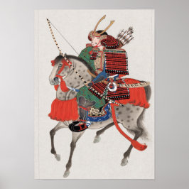 Samurai auf Pferd Poster