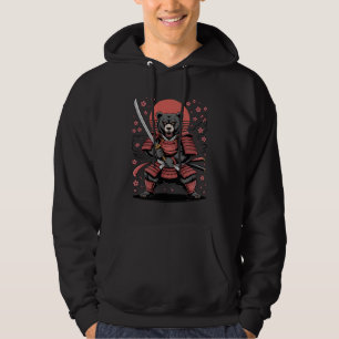 Samurai-Bär Erwachsenen-Pullover-Hoodie Hoodie