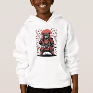 Samurai-Bär-Kinder-Pullover-Hoodie Hoodie