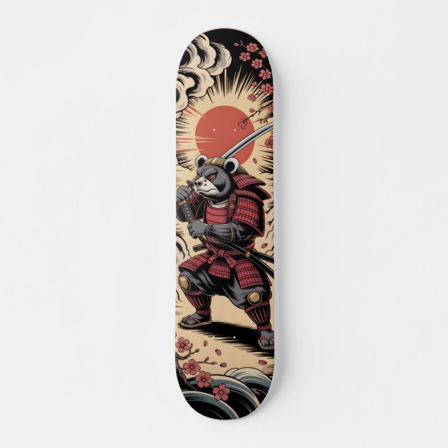 Samurai-Bär-Krieger-Skateboard Skateboard (Vorne)