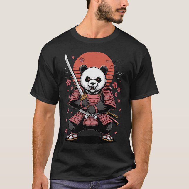 Samurai-Bär-T-Shirt T-Shirt (Vorderseite)