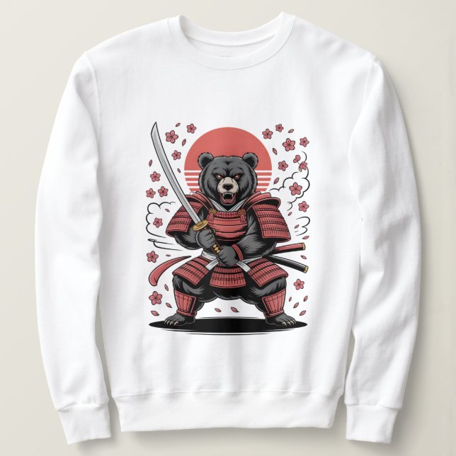 Samurai Bear Basic Sweatshirt (Design vorne)