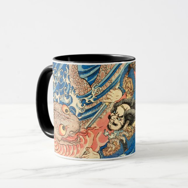 SAMURAI-BEKÄMPFUNGSMONSTER TASSE (Vorderseite Links)