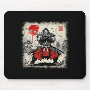 Samurai Bigfoot Japanisch Vintag Ukiyo-e Art Warri Mousepad