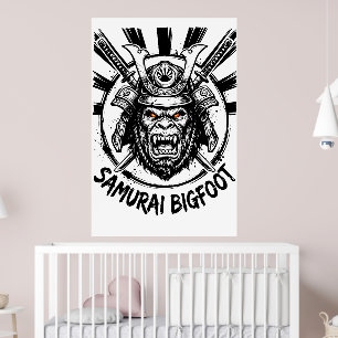 Samurai Bigfoot : Japanischer Krieger Sasquatch Ku Poster