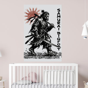 Samurai Bigfoot : Japanischer Krieger Sasquatch Ku Poster