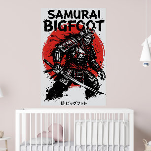 Samurai Bigfoot : Japanischer Krieger Sasquatch Ku Poster