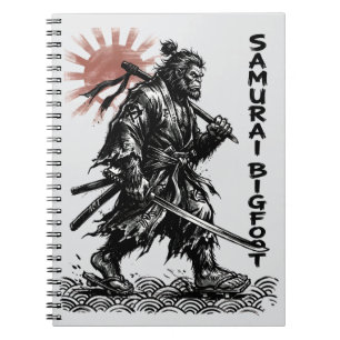 Samurai Bigfoot: Japanischer Krieger Sasquatch Kun Notizblock