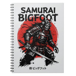 Samurai Bigfoot: Japanischer Krieger Sasquatch Kun Notizblock