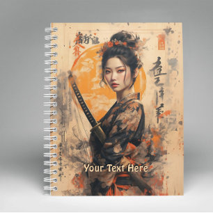 Samurai Bloom: Spiral-Notebook Notizbuch