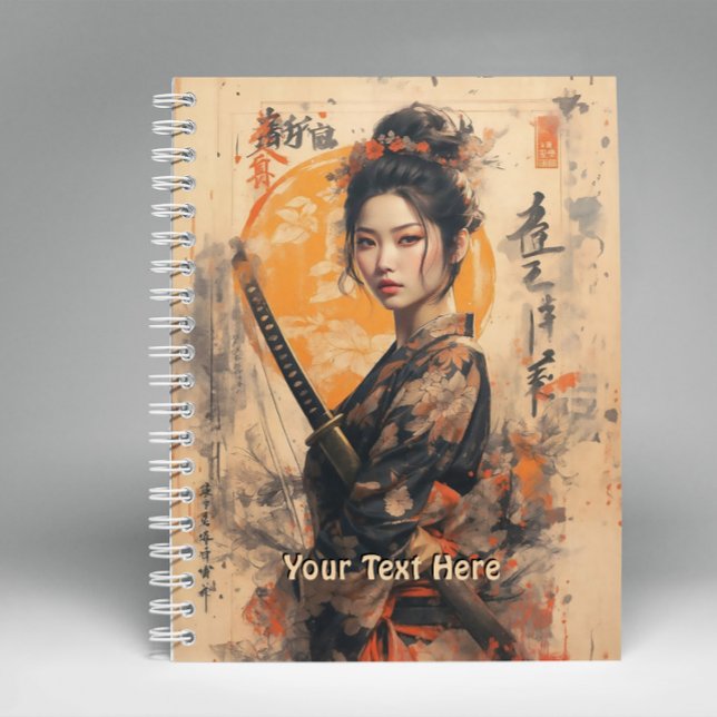 Samurai Bloom: Spiral-Notebook Notizbuch (Von Creator hochgeladen)