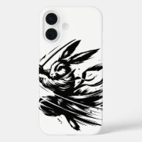 Samurai Bunny Black Ink Warrior Rabbit