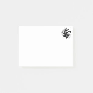 Samurai Bunny Black Ink Warrior Rabbit Post-it Klebezettel