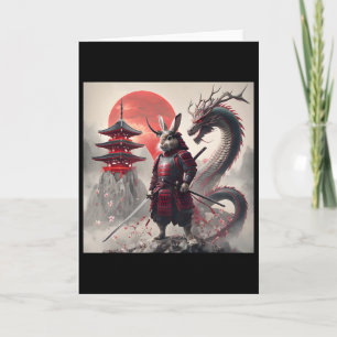 Samurai Bunny Kaninchen Grafik Krieger Japanisches Karte