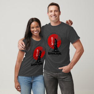 Samurai Bushido Disziplin Japanische rote Sonne T-Shirt