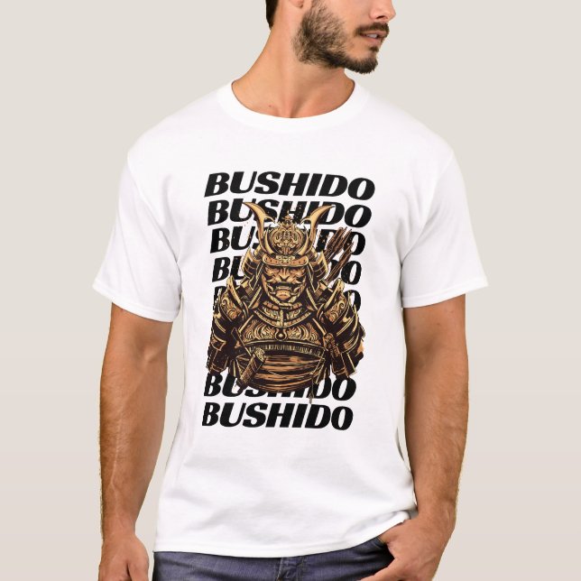Samurai Bushido Men White T-Shirt (Vorderseite)