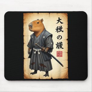 Samurai Capybara Japanische Kunst Vintage Grafik L Mousepad