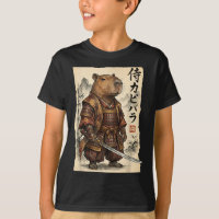 Samurai Capybara Japanische Kunst Vintage Grafik L