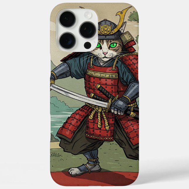 Samurai Cat Case-Mate iPhone Hülle (Rückseite)