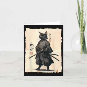 Samurai Cat Japanisch Anime Cat Lover Funny für Mä Karte