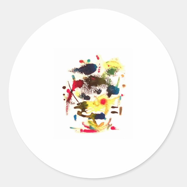 Samurai Cat-Lady Jeff Hankamer Artjunkhaus Kamala Runder Aufkleber (Vorderseite)