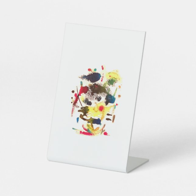 Samurai Cat-Lady Jeff Hankamer Artjunkhaus lustig Sockelschild (Vorderseite)