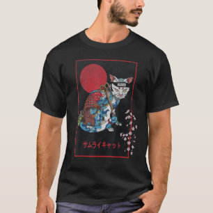 Samurai Cat Master Irezumi Ninja Japanisch Koi Tat T-Shirt