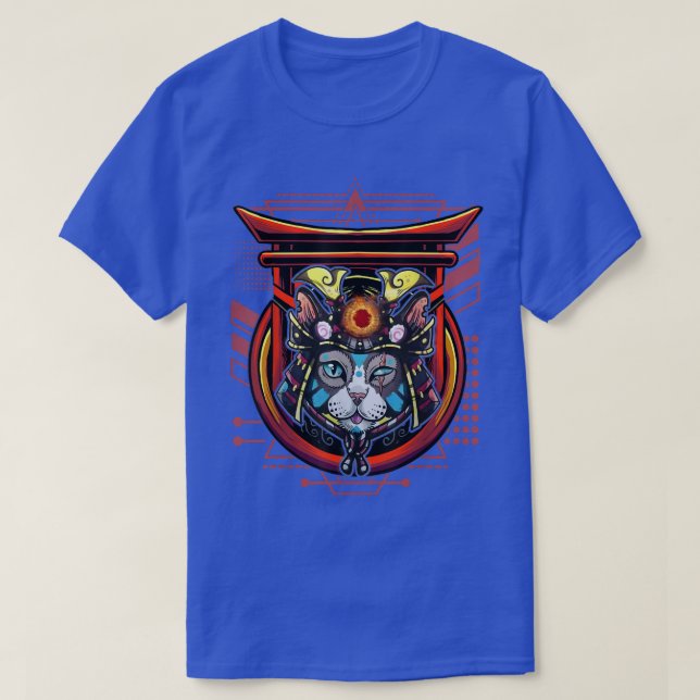 Samurai cat T-Shirt (Design vorne)