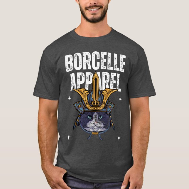 Samurai Cat T - Shirt - Warrior Design (Vorderseite)