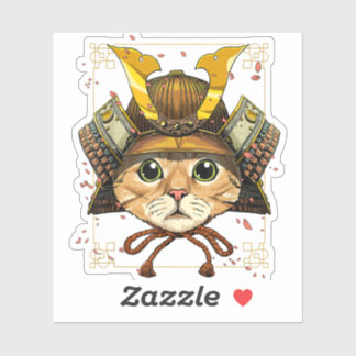 Samurai Cat Warrior Samurai Cat Lovers Aufkleber