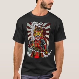 Samurai Cheetah Warrior Japan T-Shirt
