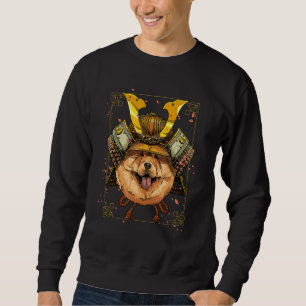 Samurai Chow Chow Japanischer Krieger Bushido Japa Sweatshirt