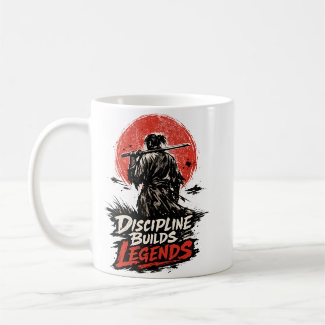 Samurai-Disziplin-Motivations-Kunst Kaffeetasse (Links)