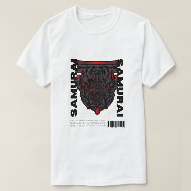 Samurai-Druck-T-Shirt  T-Shirt (Design vorne)