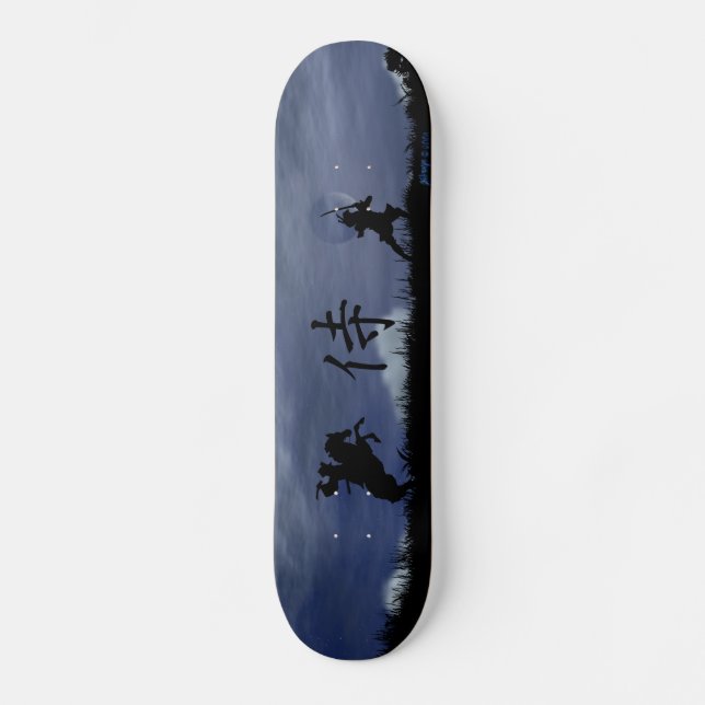 Samurai-Duellieren Skateboard (Vorderseite)