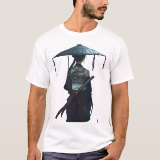 Samurai-Feudal-Krieger 1X00005 WEISS OHNE HG T-Shirt