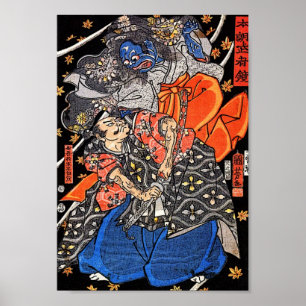 Samurai Fights Blue Demon Poster