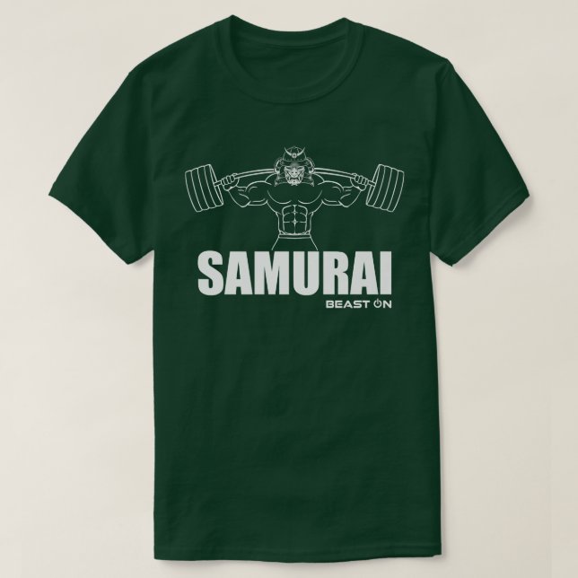 SAMURAI Fitness Beam on Gym Motivation Fitness Sa T-Shirt (Design vorne)