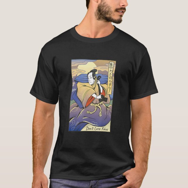 Samurai Fotograf & Kamera Japanisch Ukiyo E St. T-Shirt (Vorderseite)