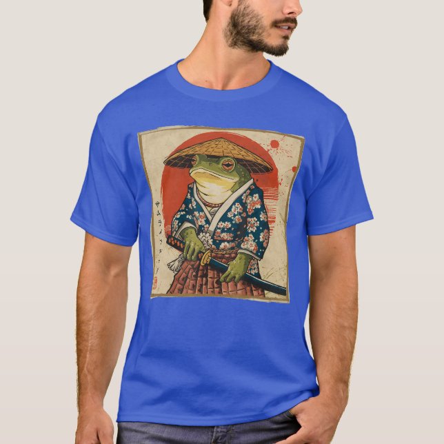 Samurai Frog Japanese Funny Anime Gifts For Men Wo T-Shirt (Vorderseite)