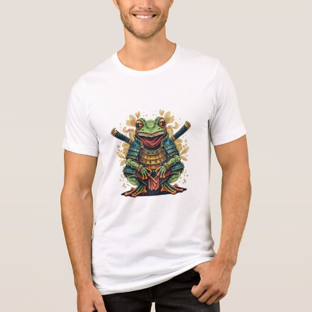Samurai frog warrior Bella+Canvas Tri-blend T-Shir Tri-Blend Shirt (Vorderseite)