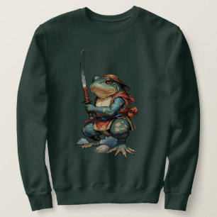 Samurai Frog Warrior mit Katana Sweatshirt