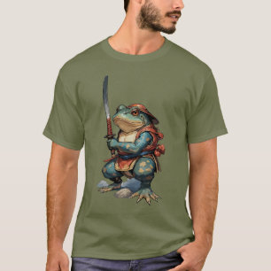 Samurai Frog Warrior mit Katana T-Shirt