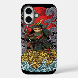 Samurai-Frosch des Glücks – Mythologische Kriegerk iPhone 16 Hülle