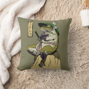 Samurai Frosch: Hüter der Lotusblume Kissen