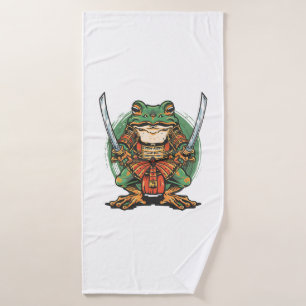 Samurai-Frosch-Krieger  Badehandtuch